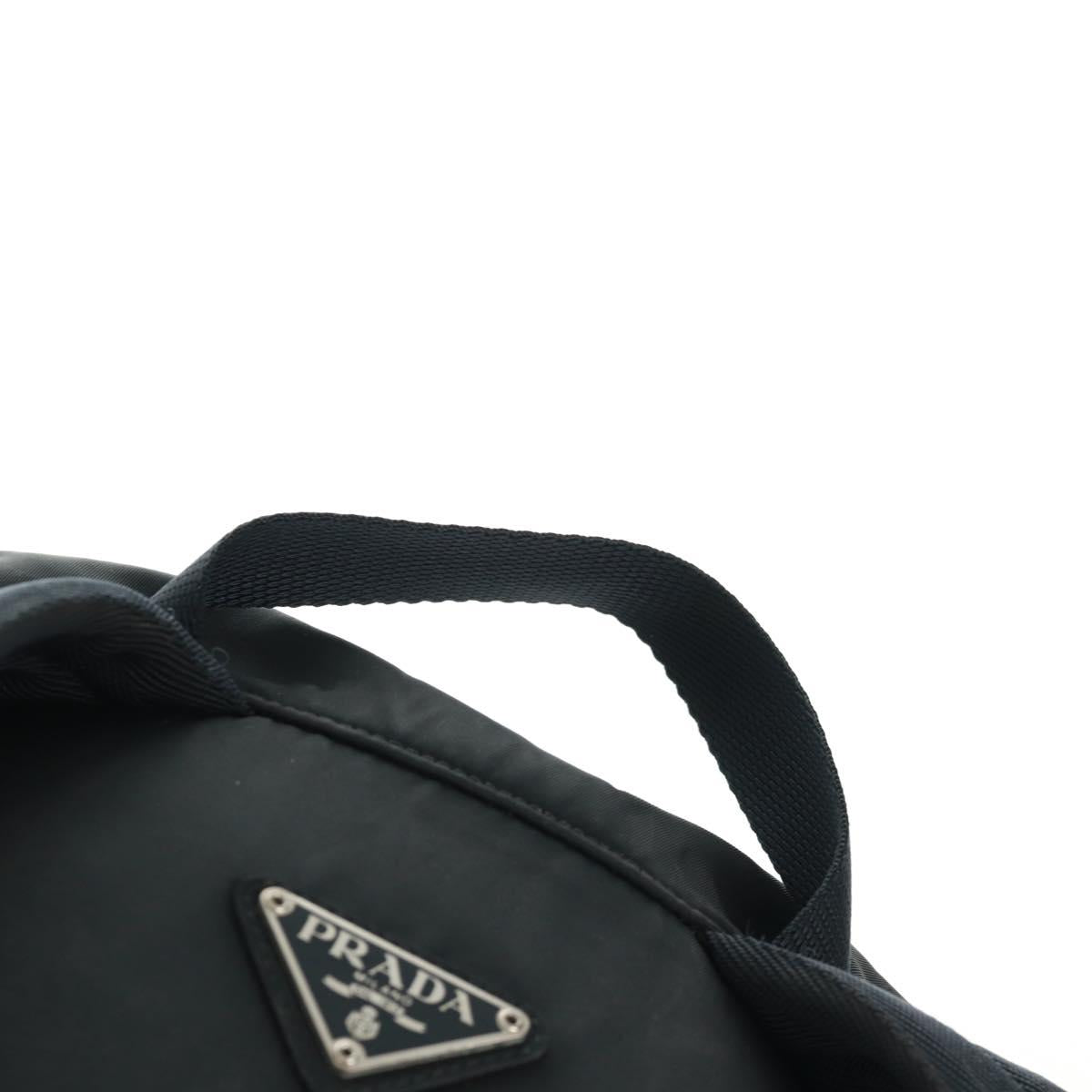 PRADA Backpack Nylon Black Silver Auth bs31873