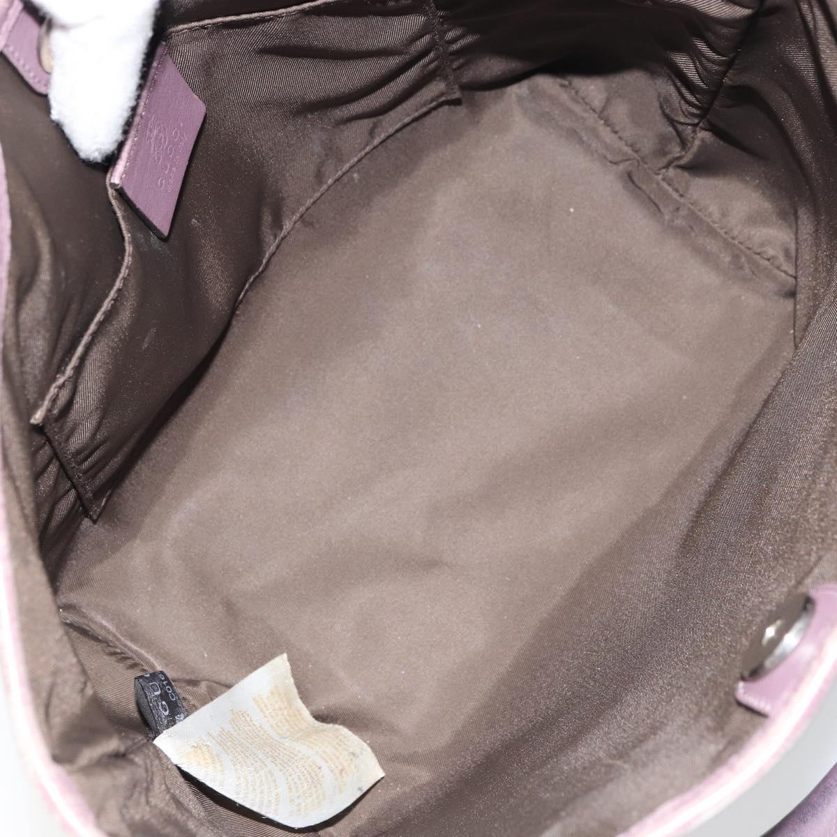 GUCCI Micro GG Supreme Hand Bag PVC Beige Silver 297557 Auth bs31884