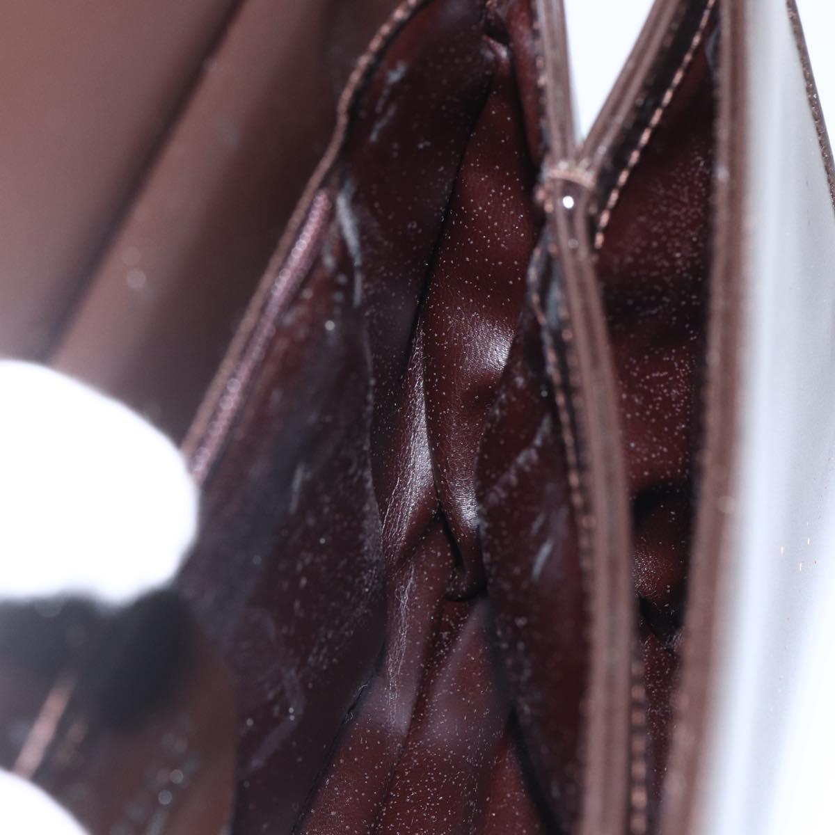 GUCCI Shoulder Bag Leather Outlet Brown Gold 001 1956 1909 Auth bs31892