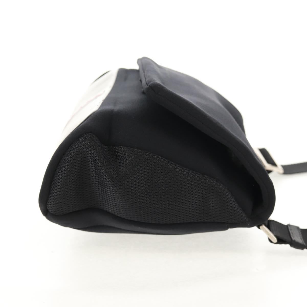PRADA Sports Shoulder Bag Nylon Black Silver Auth bs31901