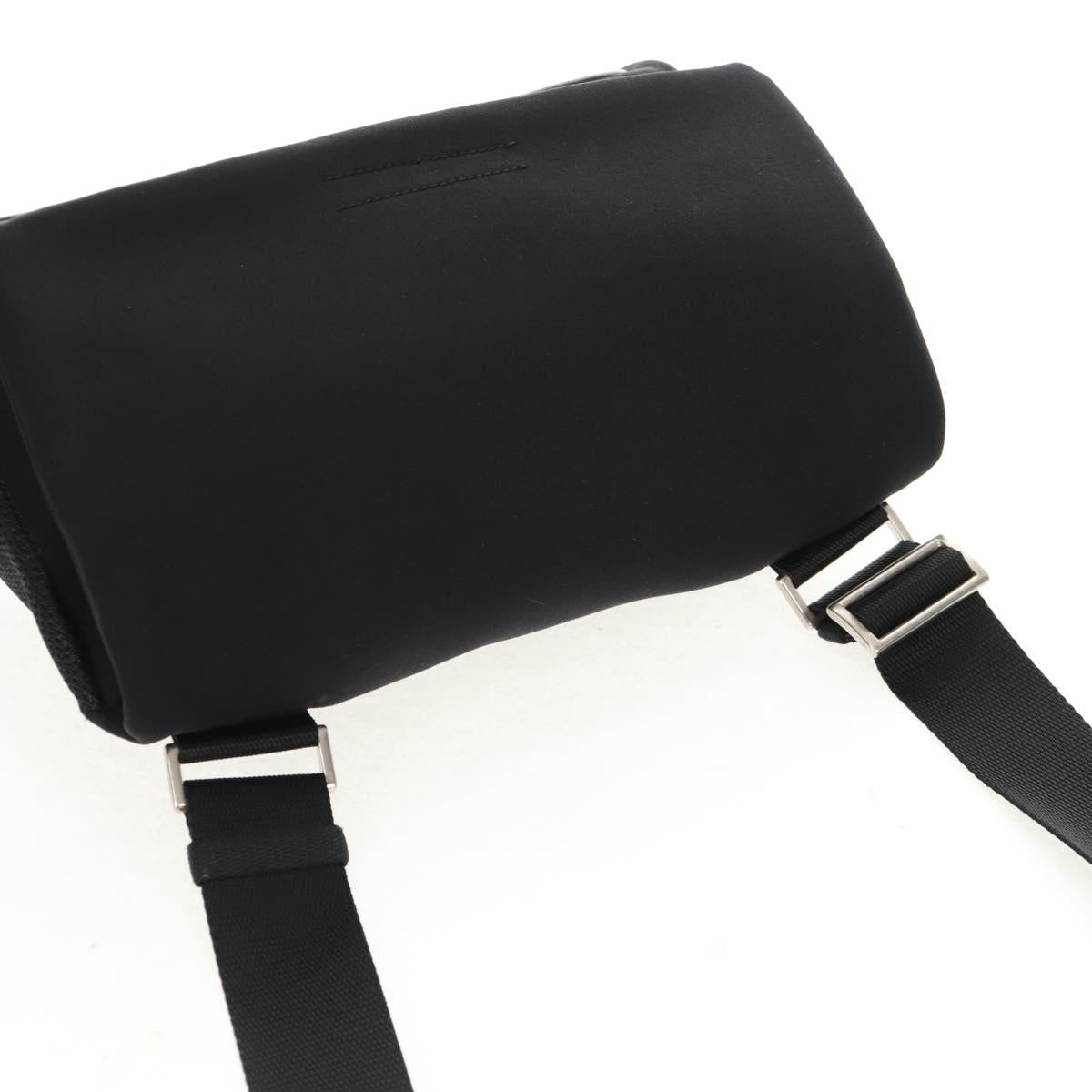 PRADA Sports Shoulder Bag Nylon Black Silver Auth bs31901