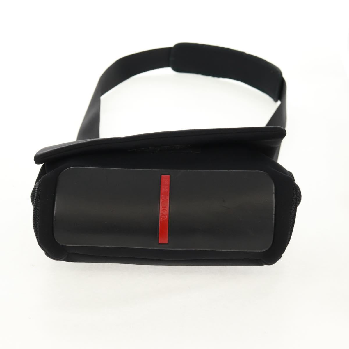 PRADA Sports Shoulder Bag Nylon Black Silver Auth bs31901