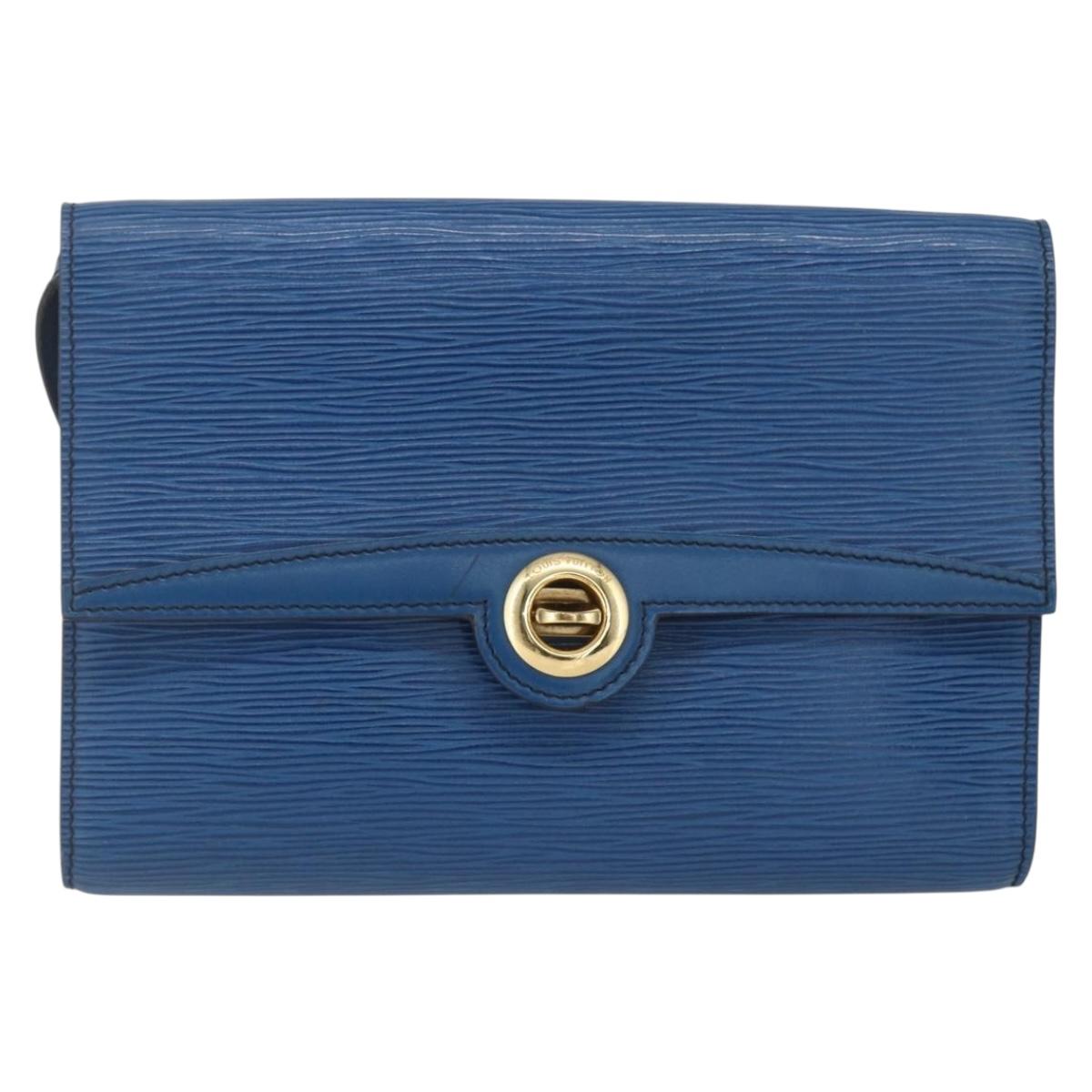 LOUIS VUITTON Epi Pochette Arche Shoulder Bag Blue M52575 LV Auth bs31907