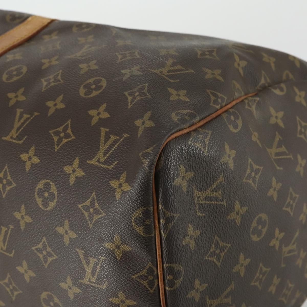 LOUIS VUITTON Monogram Keepall 55 Boston Bag M41424 LV Auth bs31933