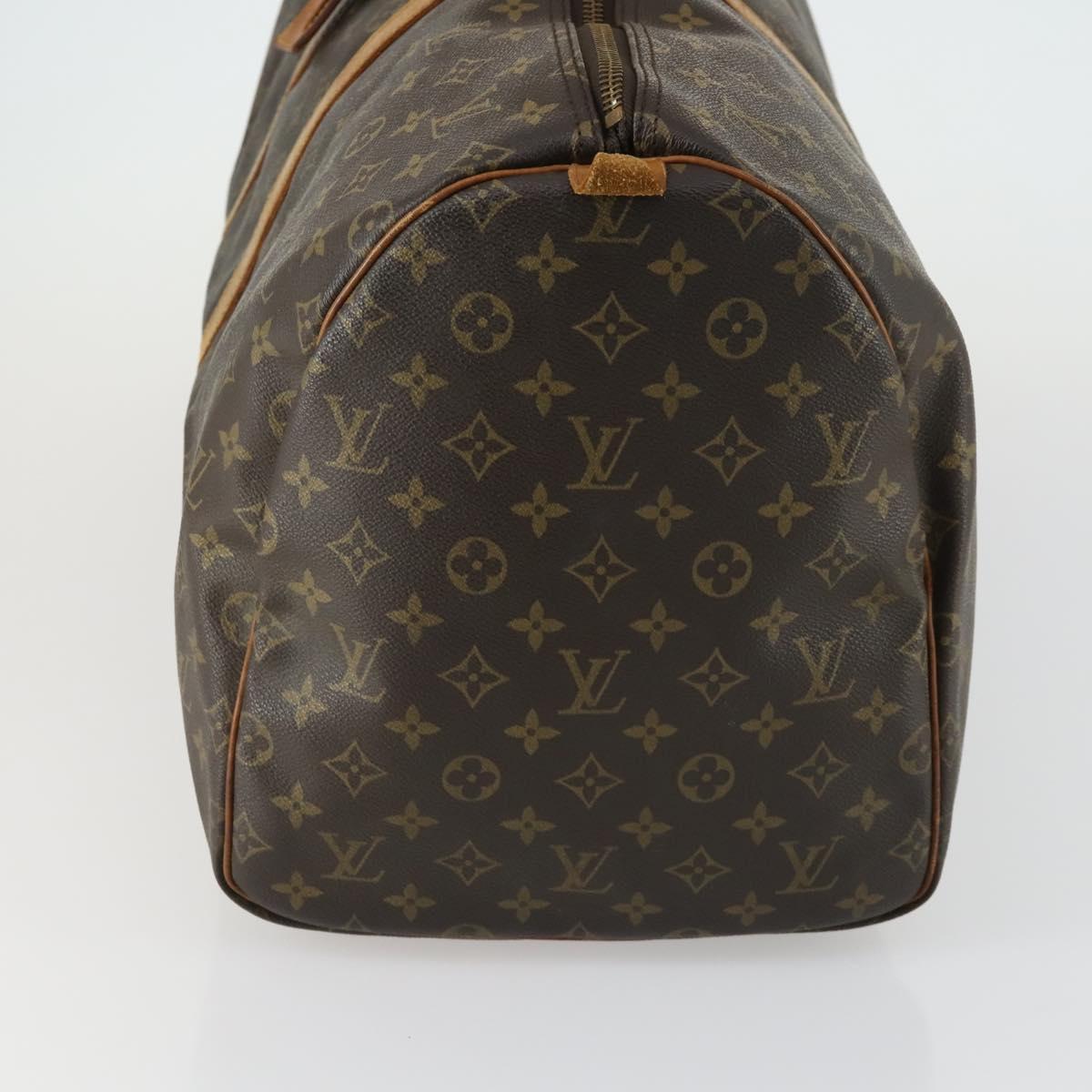LOUIS VUITTON Monogram Keepall 55 Boston Bag M41424 LV Auth bs31933