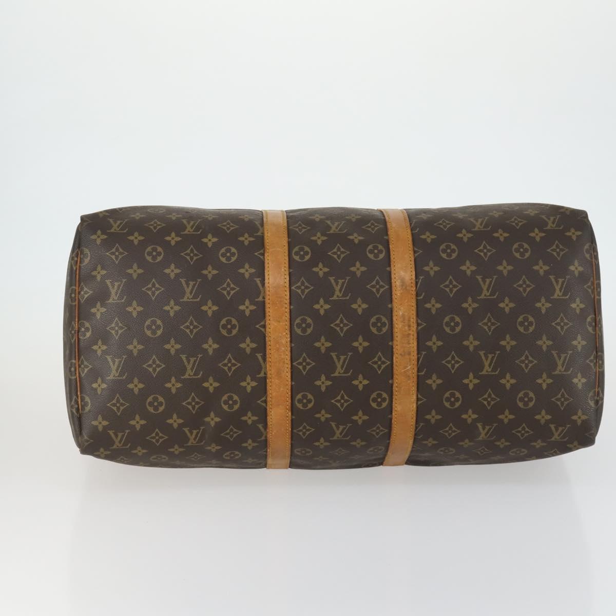 LOUIS VUITTON Monogram Keepall 55 Boston Bag M41424 LV Auth bs31933