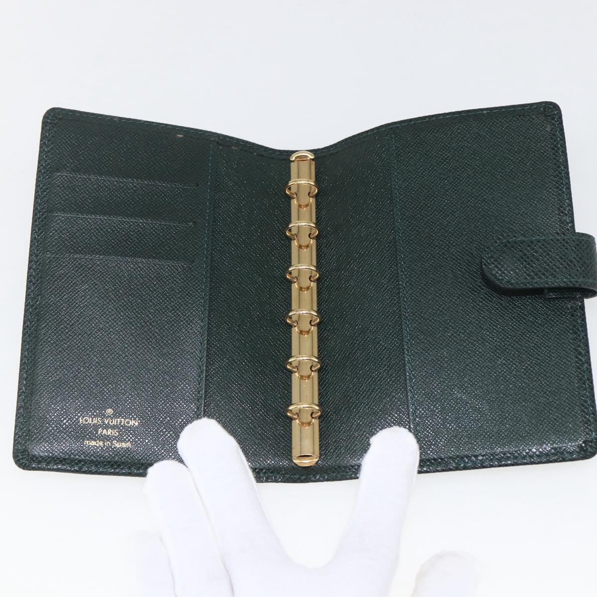 LOUIS VUITTON Taiga Agenda PM Day Planner Cover Epicea R20424 LV Auth bs31935