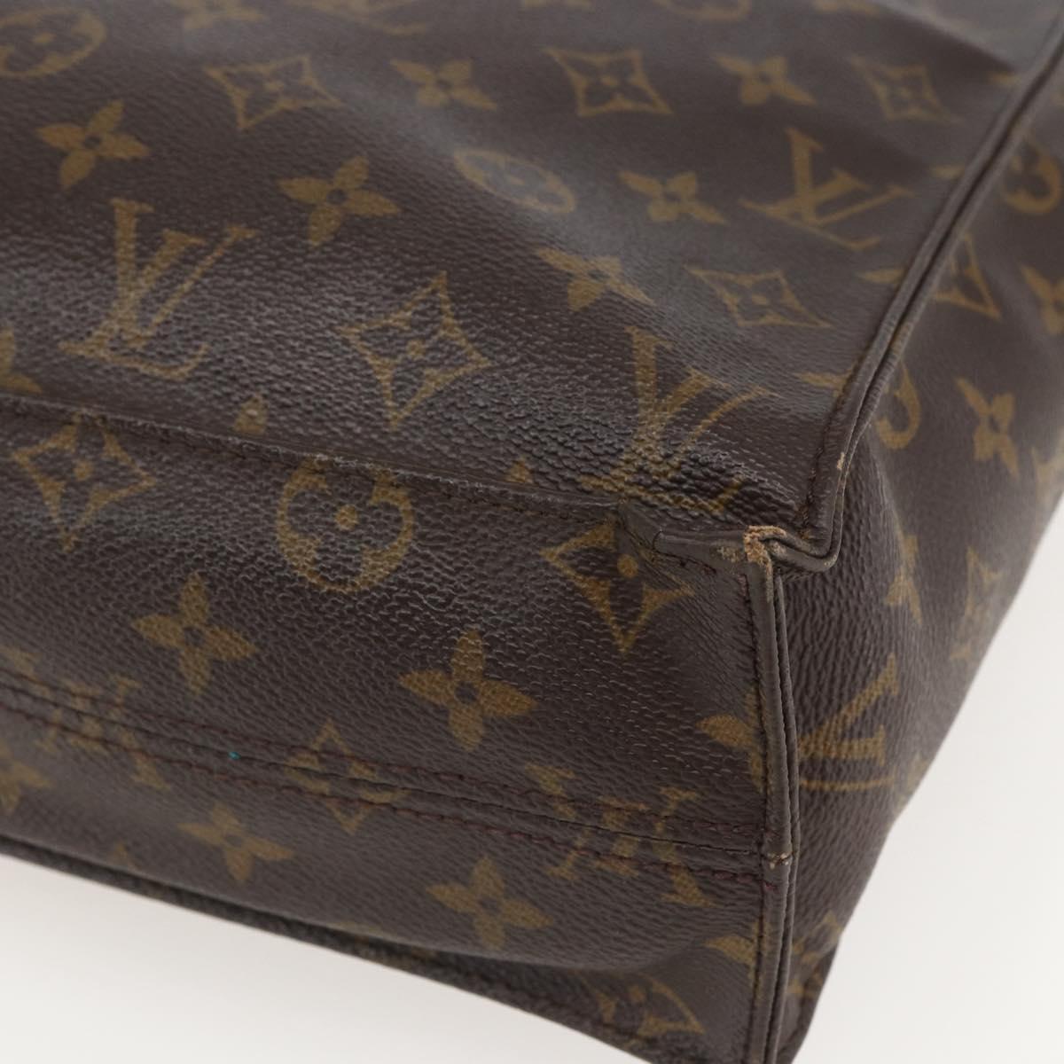LOUIS VUITTON Monogram Sac Plat Hand Bag M51140 LV Auth bs31940