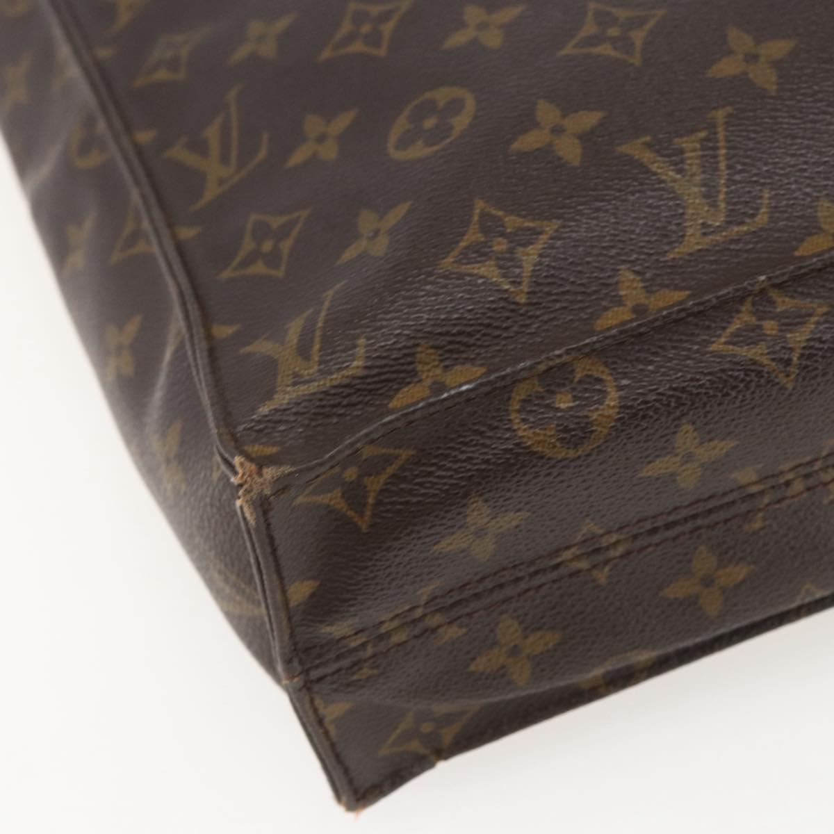 LOUIS VUITTON Monogram Sac Plat Hand Bag M51140 LV Auth bs31940