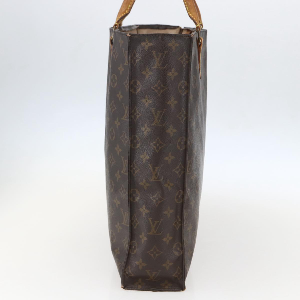 LOUIS VUITTON Monogram Sac Plat Hand Bag M51140 LV Auth bs31940