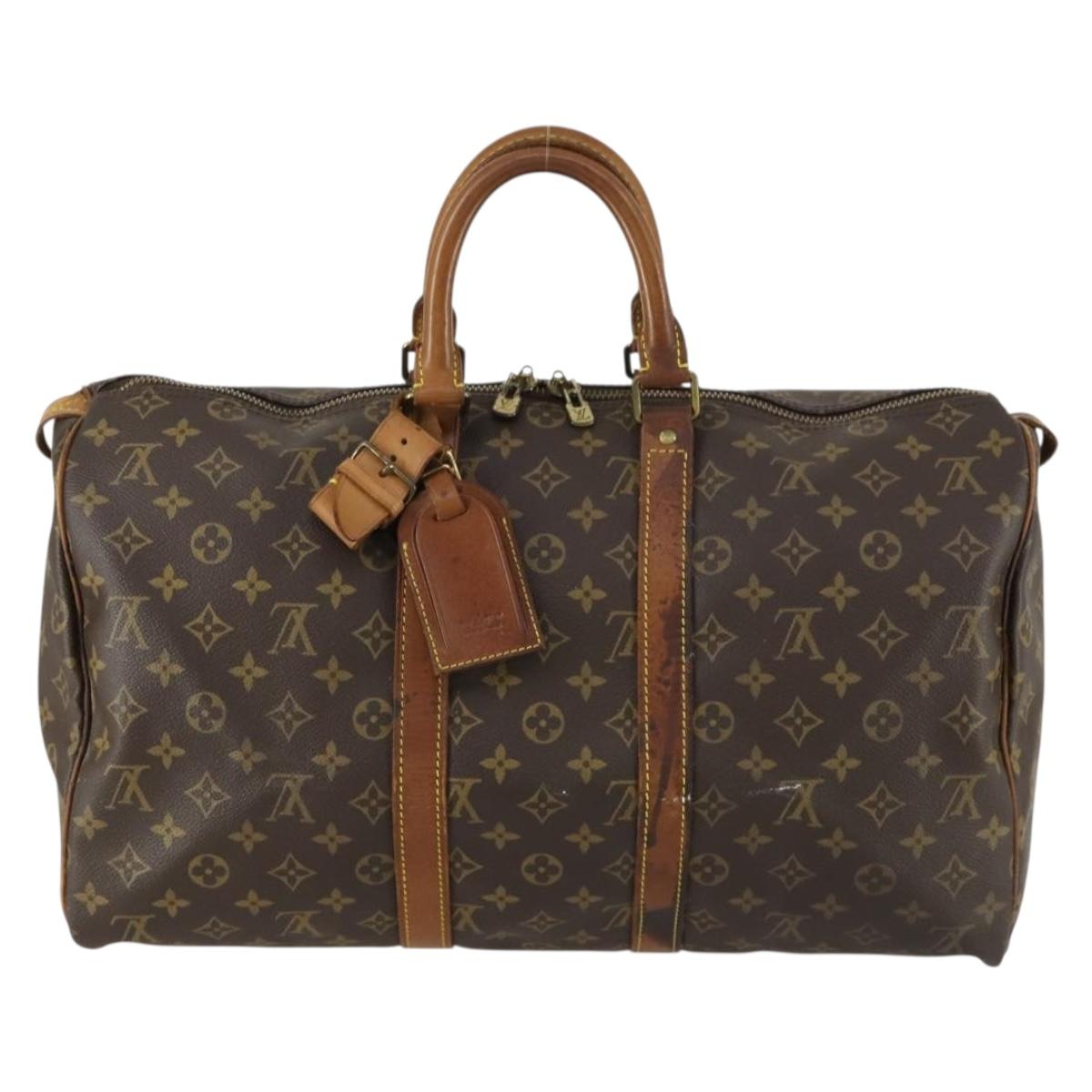 LOUIS VUITTON Monogram Keepall 45 Boston Bag M41428 LV Auth bs31942