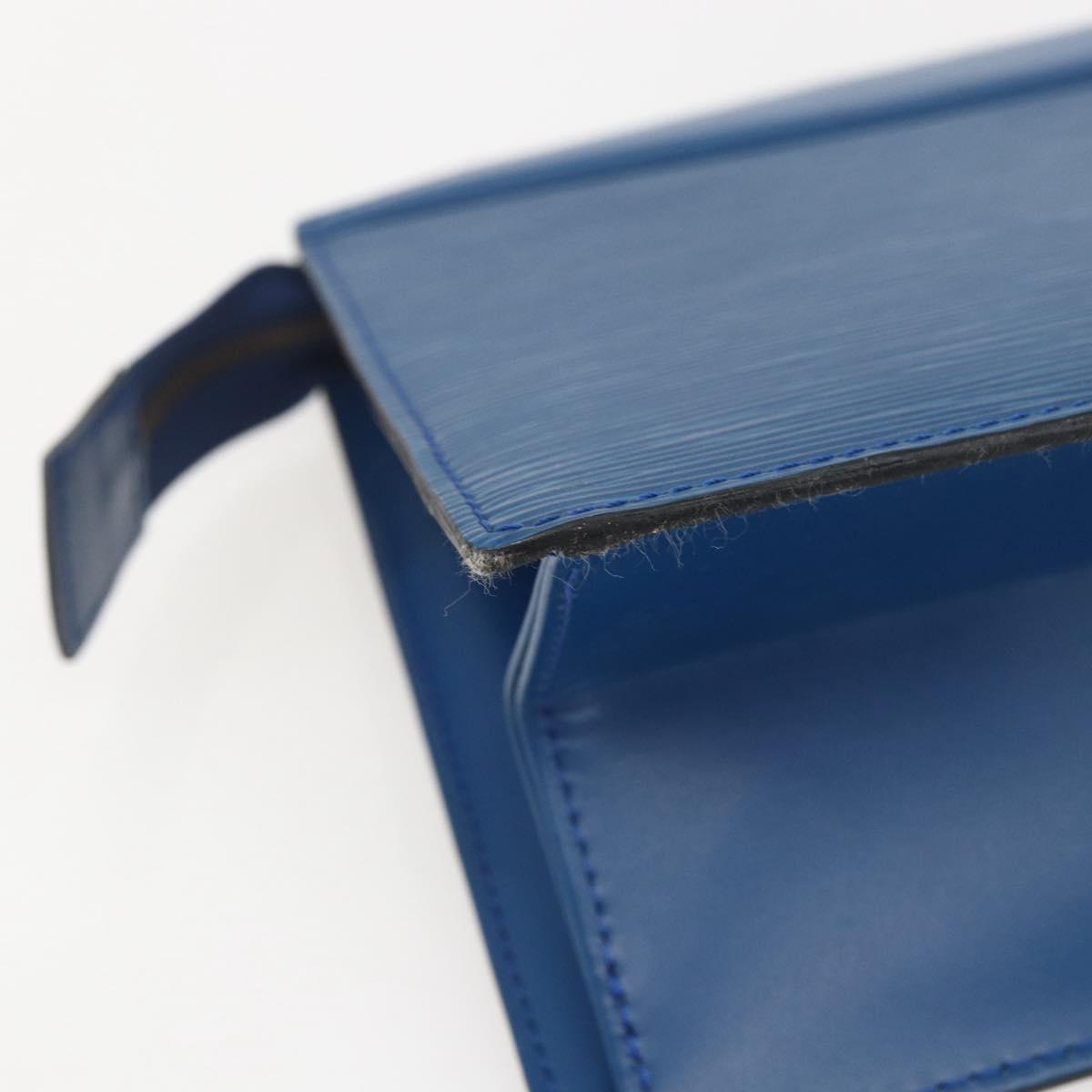 LOUIS VUITTON Epi Trousse Crete Pouch Blue M48405 LV Auth bs31950