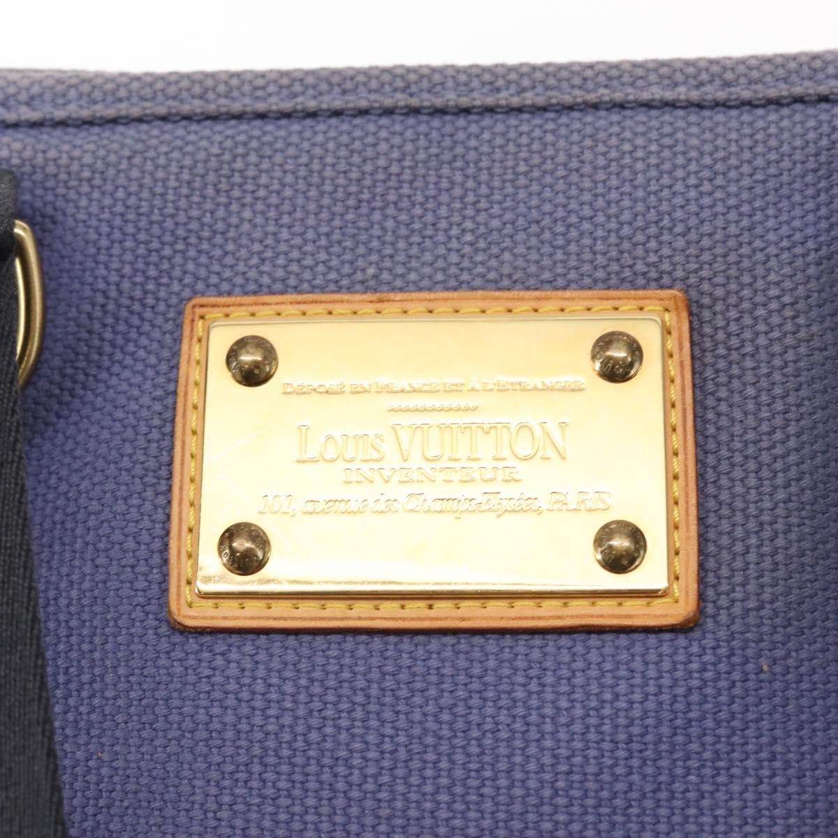 LOUIS VUITTON Antigua Cabas MM Tote Bag Blue M40087 LV Auth bs31951