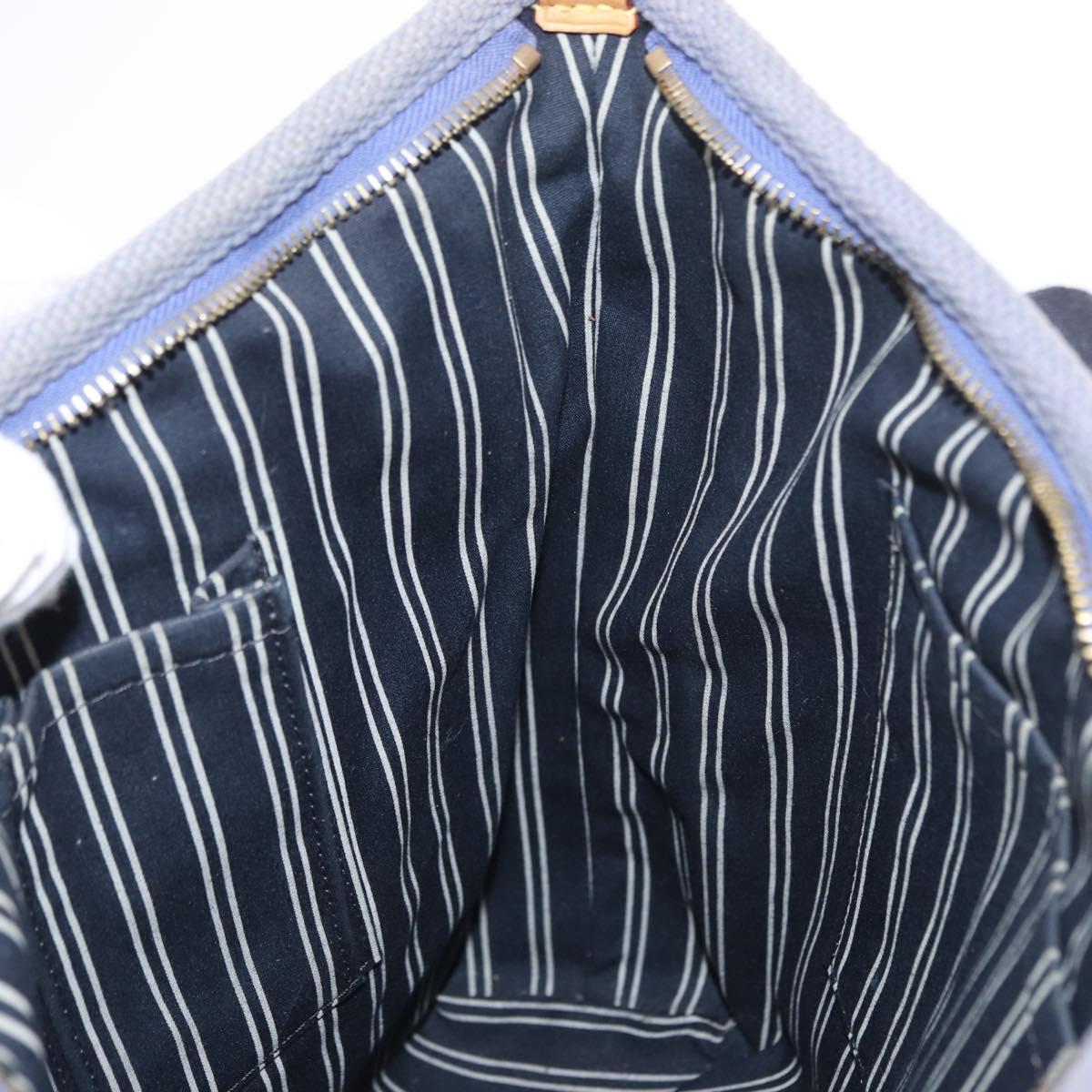 LOUIS VUITTON Antigua Cabas MM Tote Bag Blue M40087 LV Auth bs31951