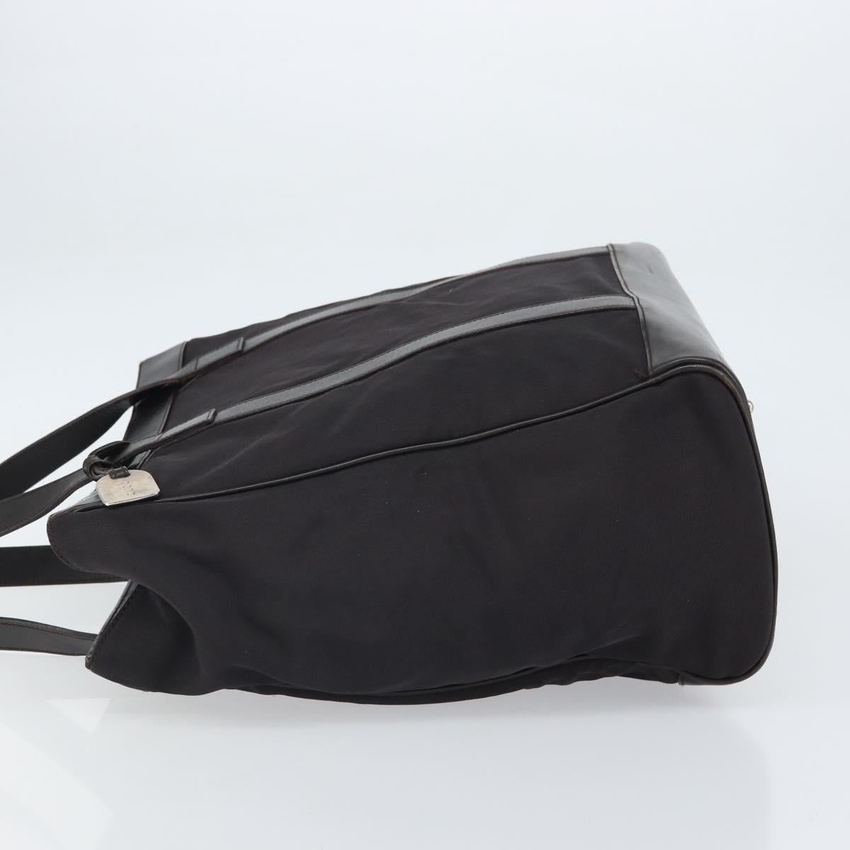 GUCCI Tote Bag Nylon Brown Silver 002 3754 0404 Auth bs31952