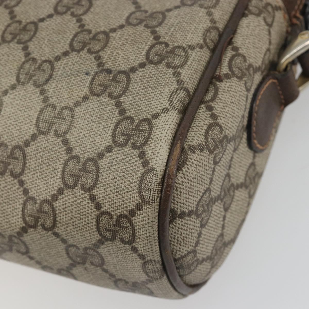 GUCCI GG Supreme Web Sherry Line Shoulder Bag PVC Beige 010 378 Auth bs31955