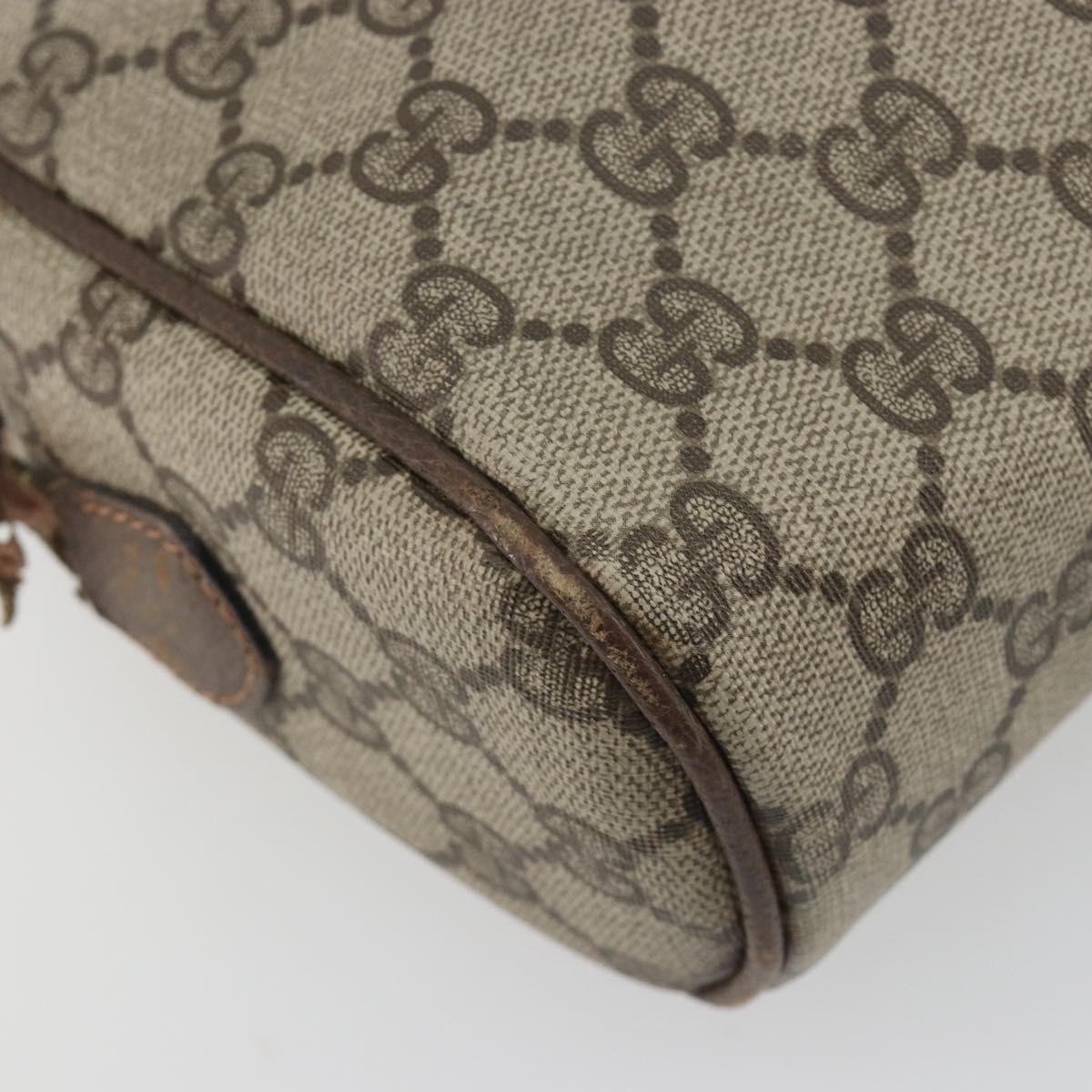 GUCCI GG Supreme Web Sherry Line Shoulder Bag PVC Beige 010 378 Auth bs31955