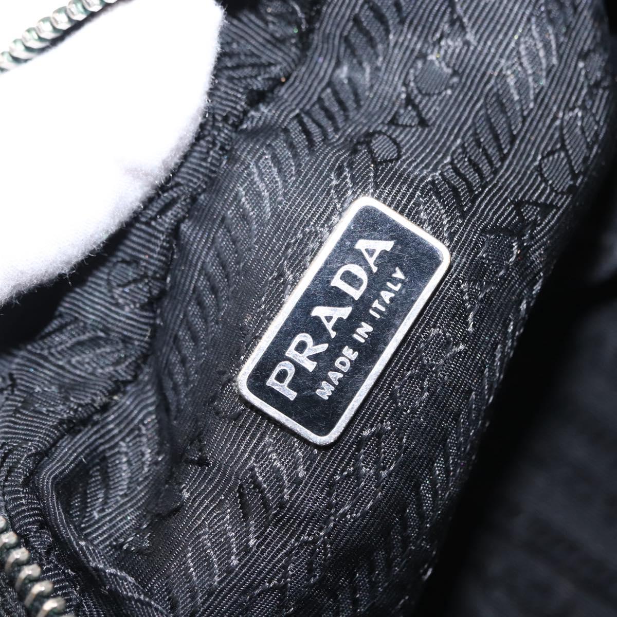 PRADA Pouch Nylon Leather Black Auth bs31960