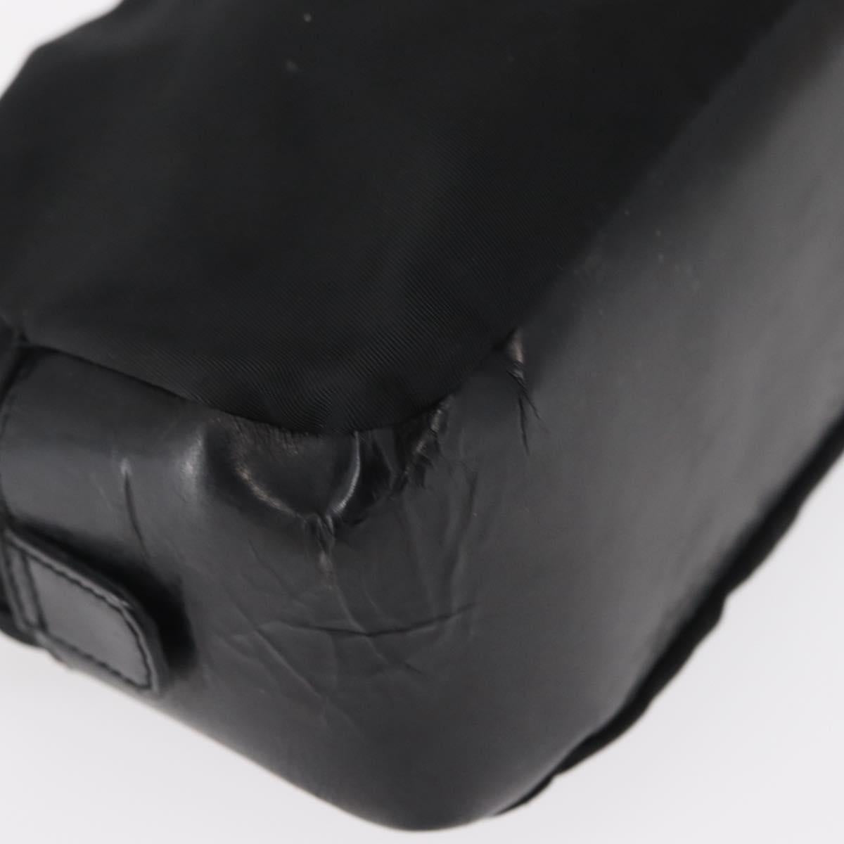 PRADA Pouch Nylon Leather Black Auth bs31960