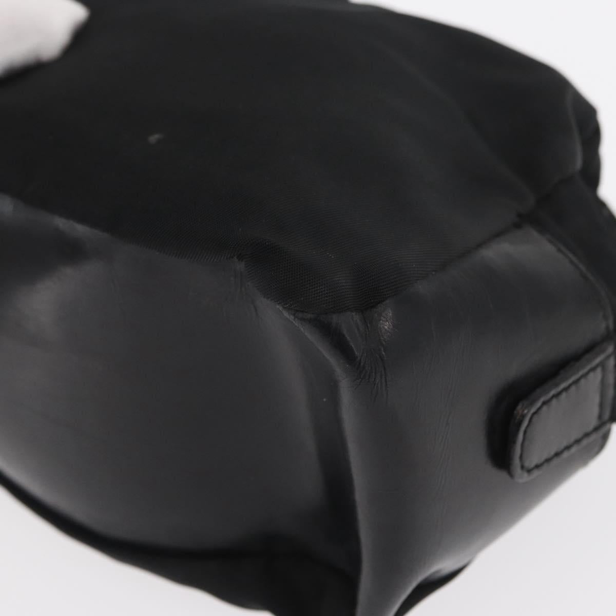 PRADA Pouch Nylon Leather Black Auth bs31960