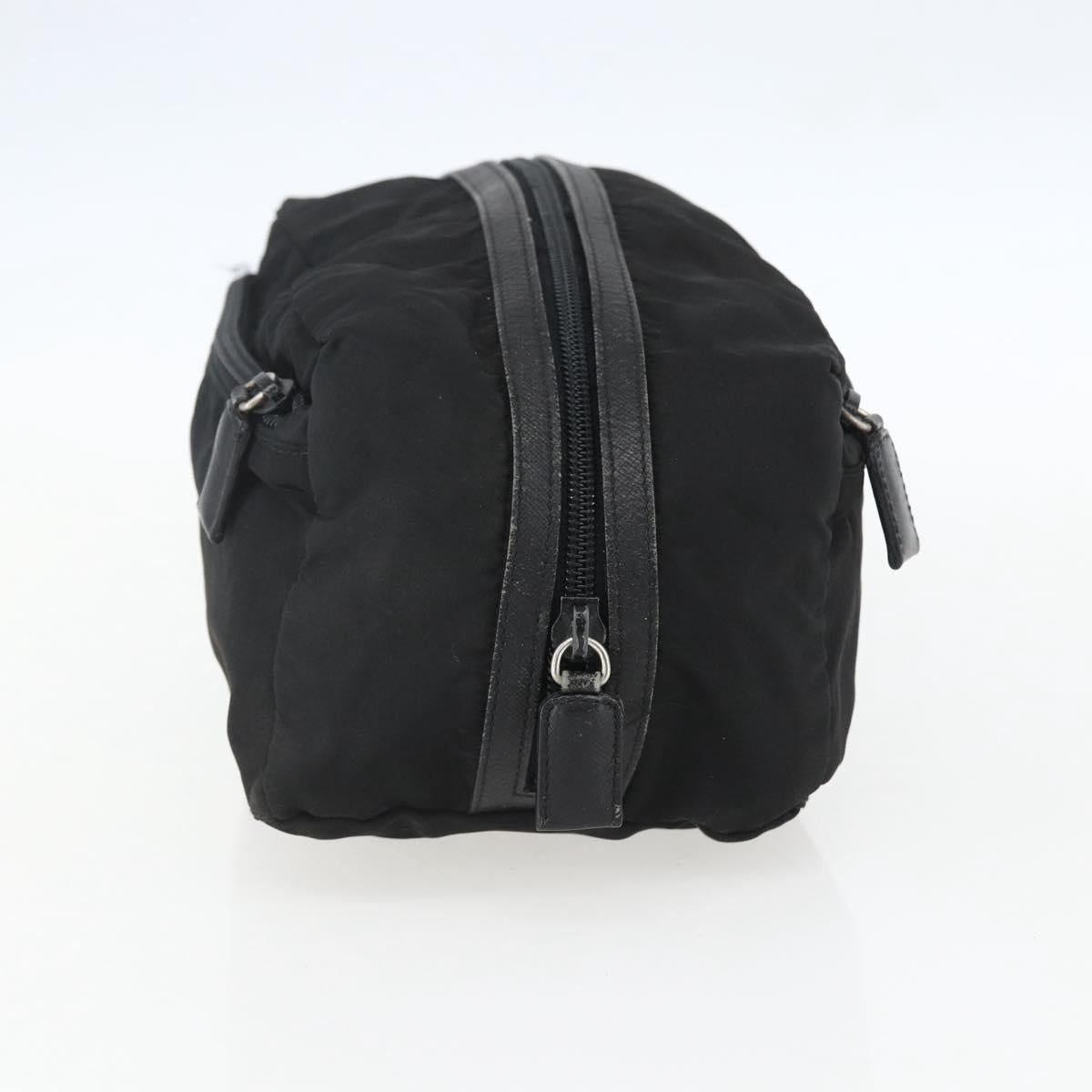 PRADA Pouch Nylon Leather Black Auth bs31961