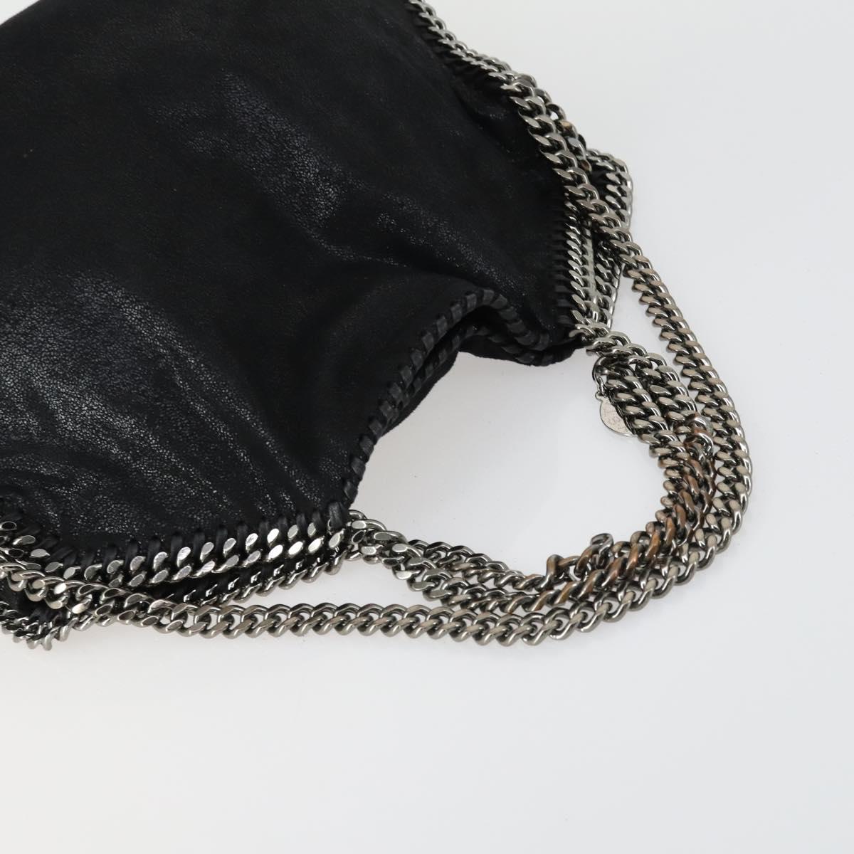 Stella MacCartney Shoulder Bag Polyester Leather 2 Set Black Beige Auth bs31980