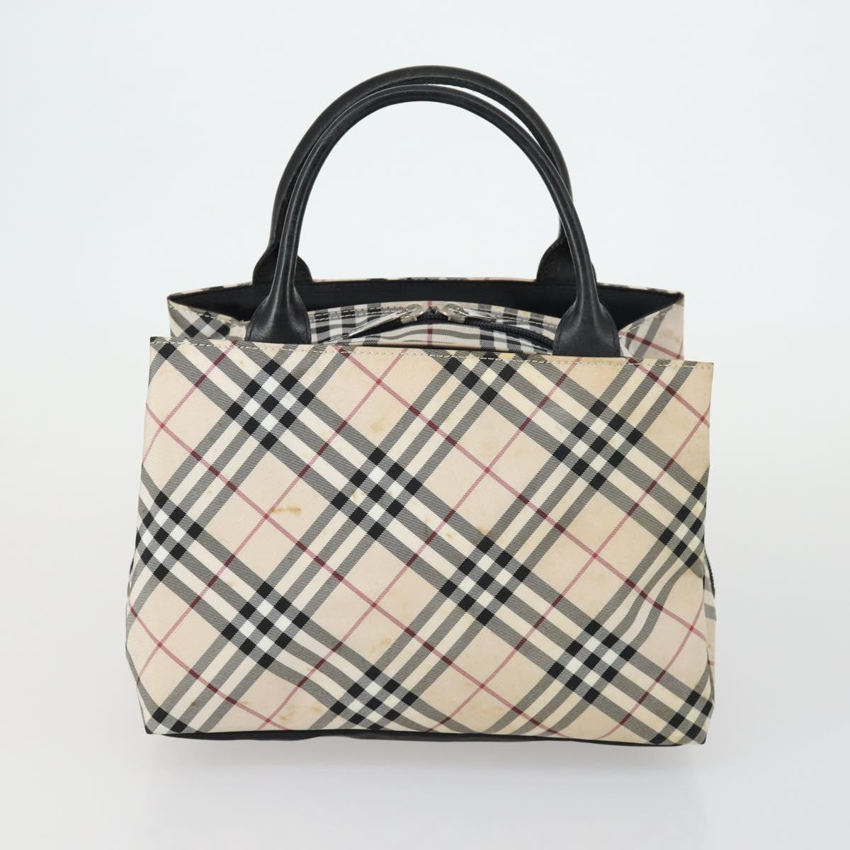 BURBERRY Nova Check Shoulder Bag Nylon Canvas 5 Set Yellow Beige Auth bs31981
