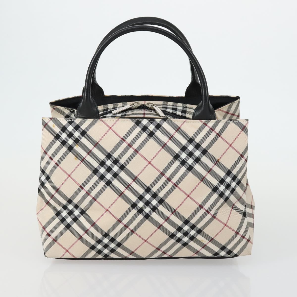 BURBERRY Nova Check Shoulder Bag Nylon Canvas 5 Set Yellow Beige Auth bs31981