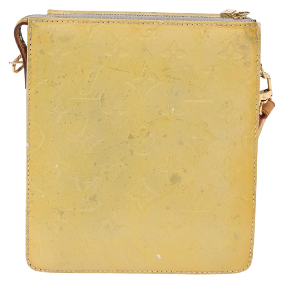 LOUIS VUITTON Monogram Vernis Motto Accessory Pouch Gris M91030 LV Auth bs31986