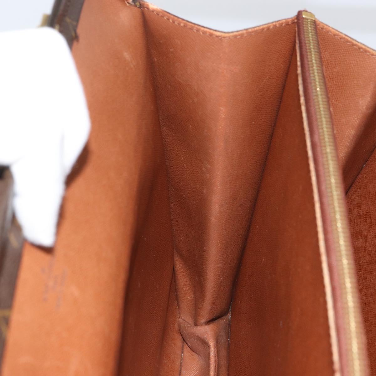 LOUIS VUITTON Monogram Serviette Fermoir Business Bag M53305 LV Auth bs32001