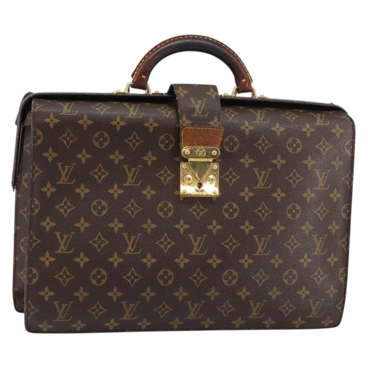 LOUIS VUITTON Monogram Serviette Fermoir Business Bag M53305 LV Auth bs32001