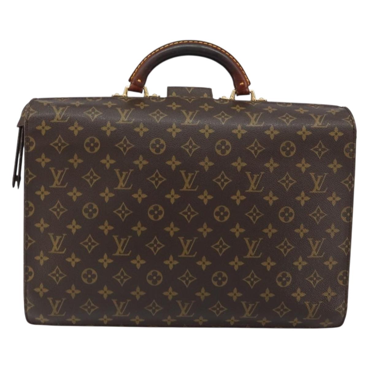 LOUIS VUITTON Monogram Serviette Fermoir Business Bag M53305 LV Auth bs32001