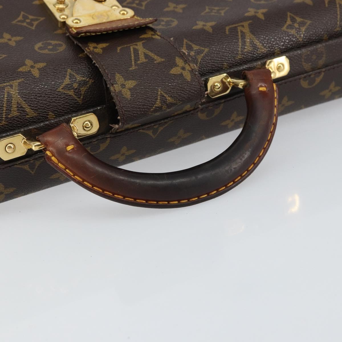 LOUIS VUITTON Monogram Serviette Fermoir Business Bag M53305 LV Auth bs32001