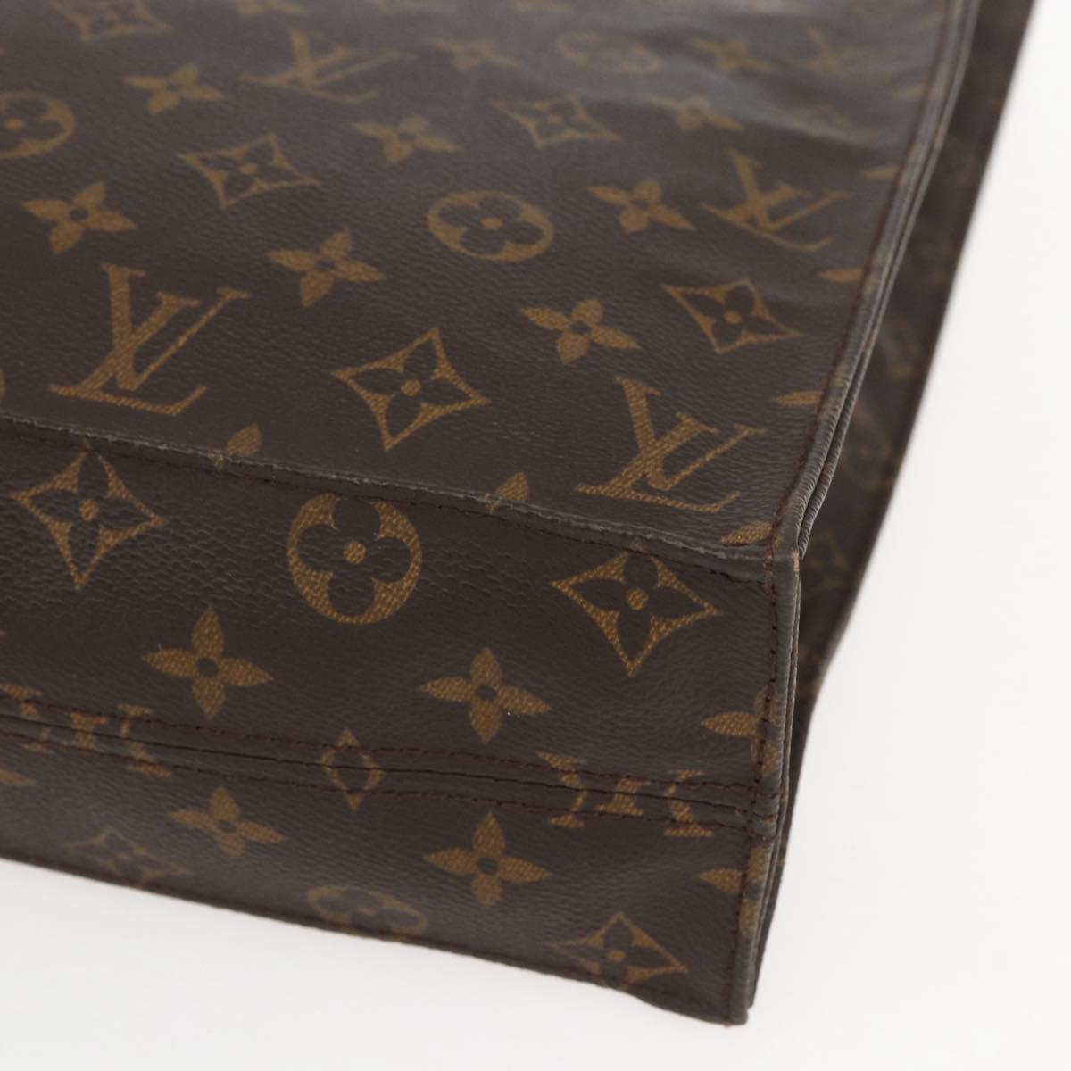 LOUIS VUITTON Monogram Sac Plat Hand Bag M51140 LV Auth bs32005