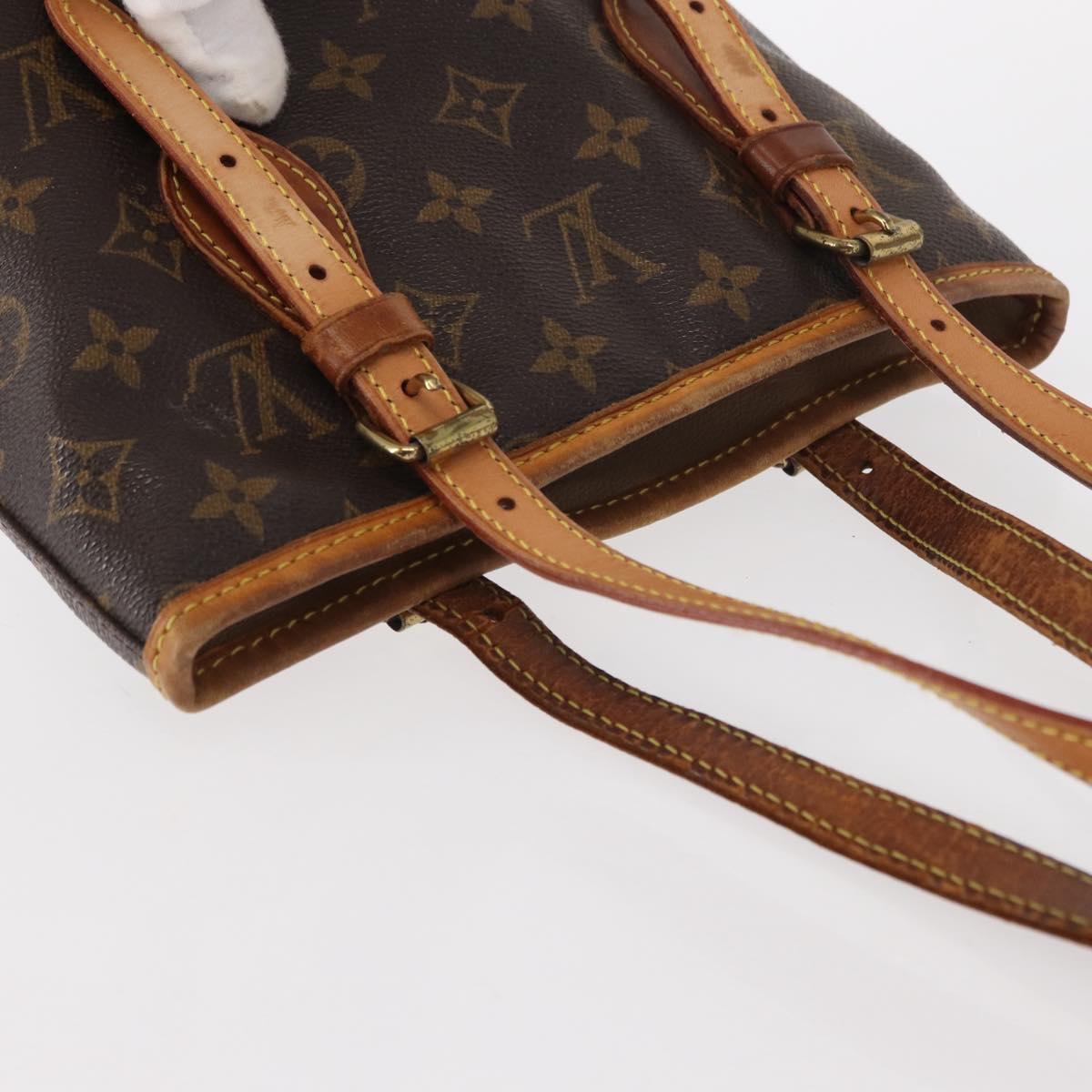 LOUIS VUITTON Monogram Bucket PM Shoulder Bag M42238 LV Auth bs32008