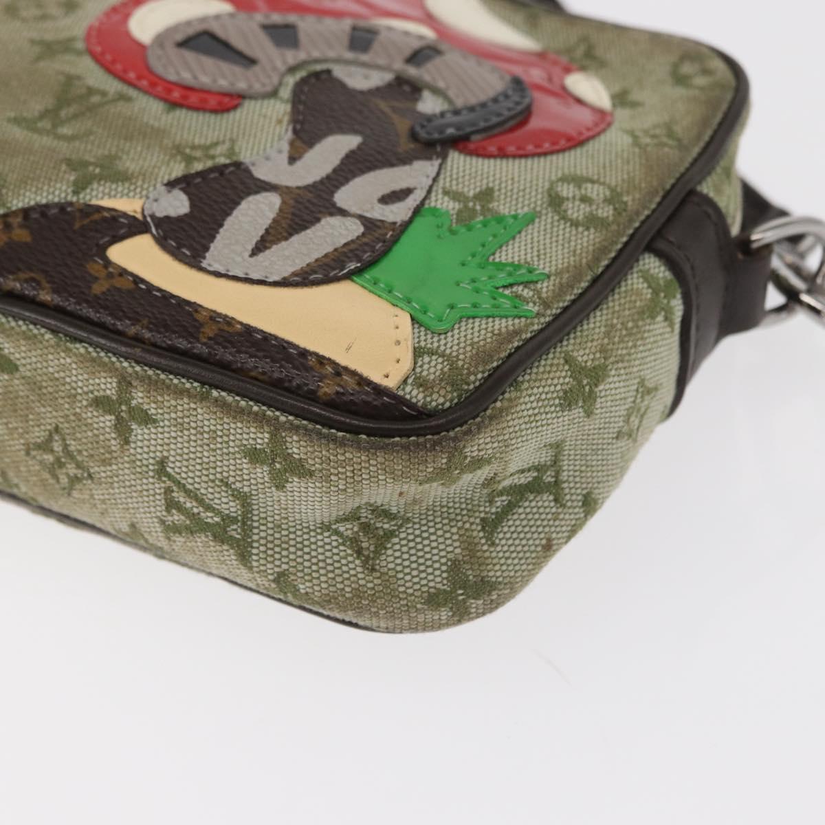 LOUIS VUITTON Mini Tale de Fe Pochette Accessory Pouch Khaki M92274 Auth bs32023