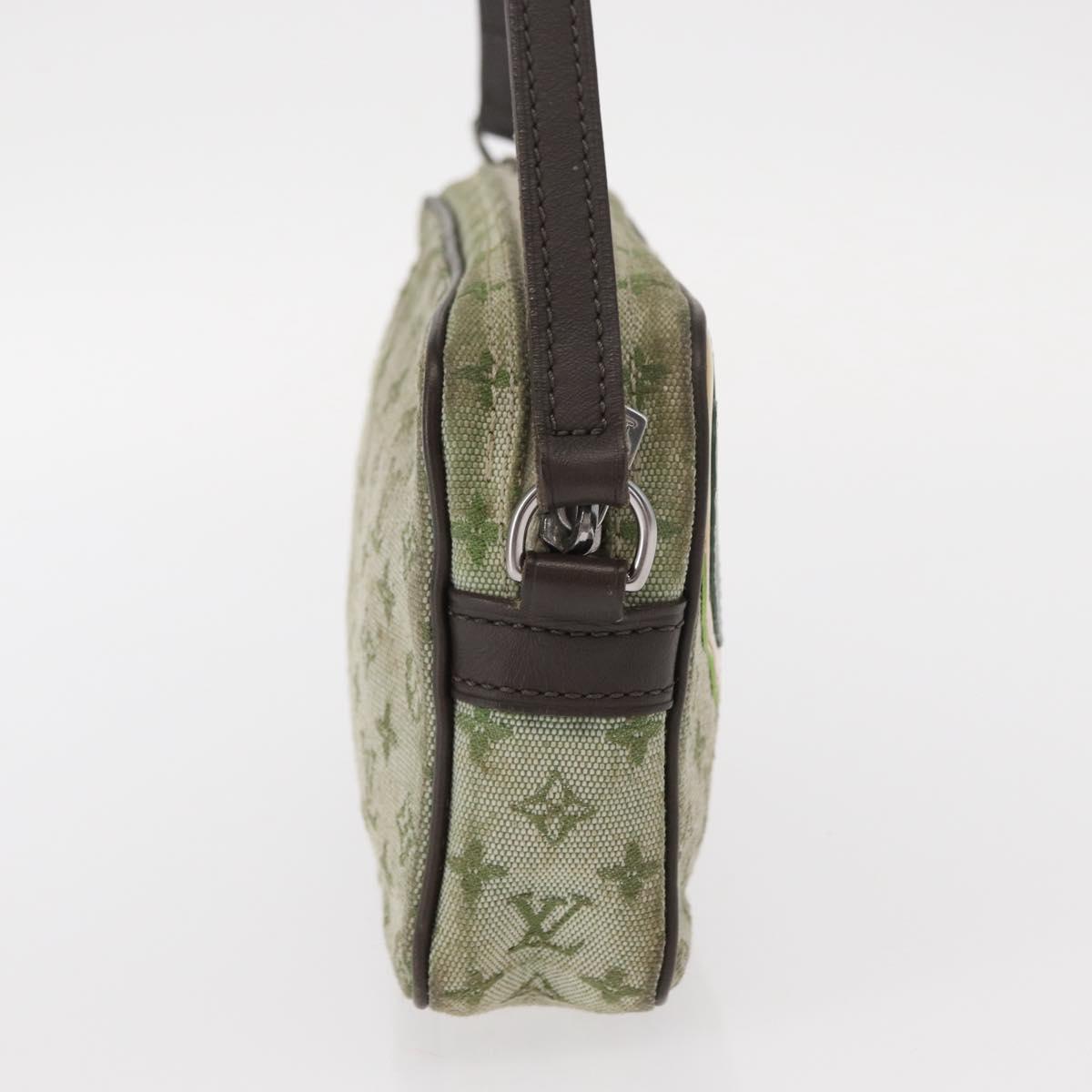 LOUIS VUITTON Mini Tale de Fe Pochette Accessory Pouch Khaki M92274 Auth bs32023