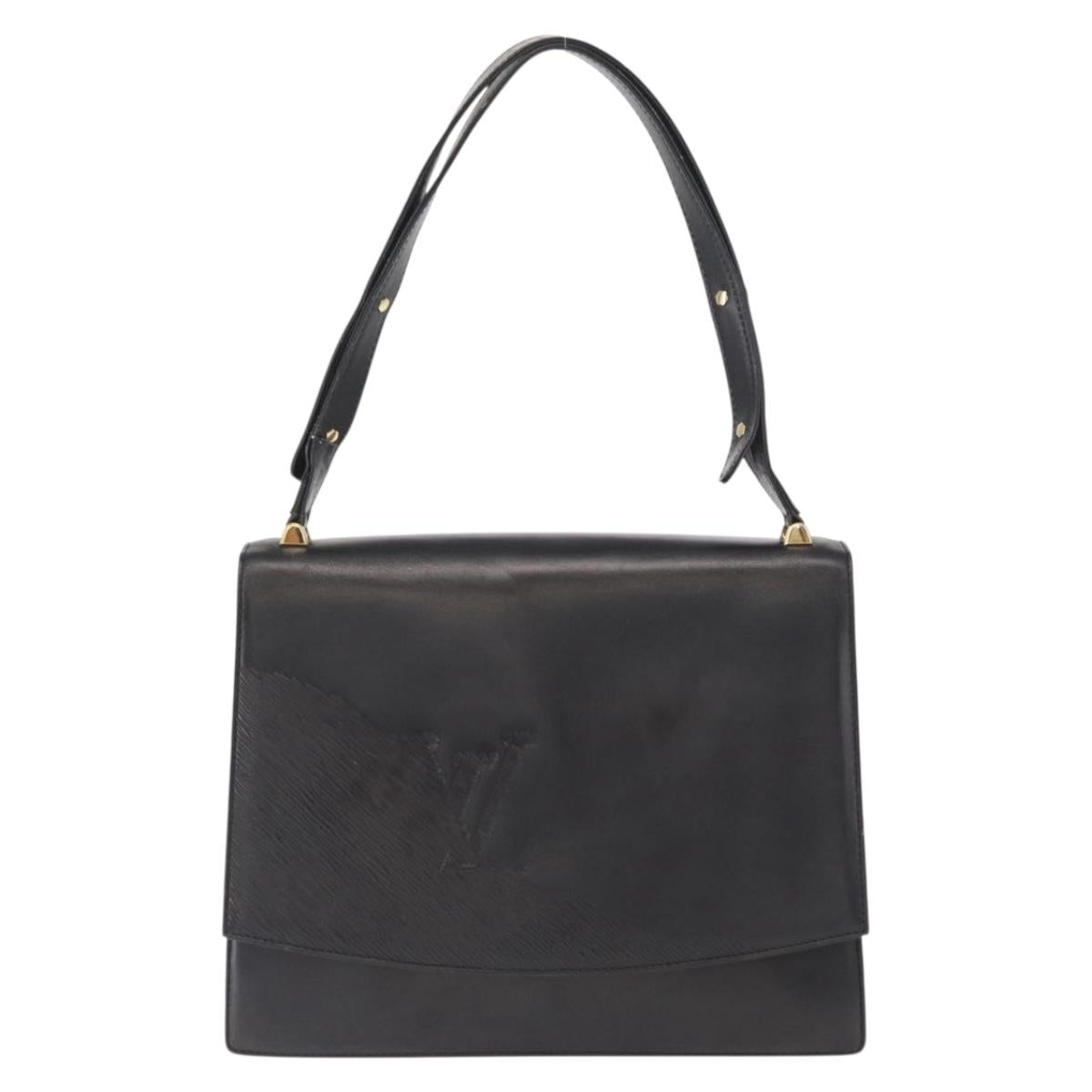 LOUIS VUITTON Opera Line Delph Shoulder Bag Leather Black M63932 LV Auth bs32024
