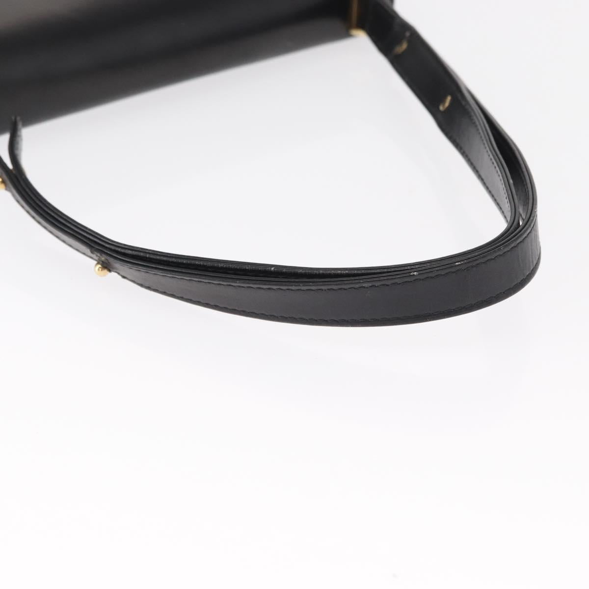 LOUIS VUITTON Opera Line Delph Shoulder Bag Leather Black M63932 LV Auth bs32024