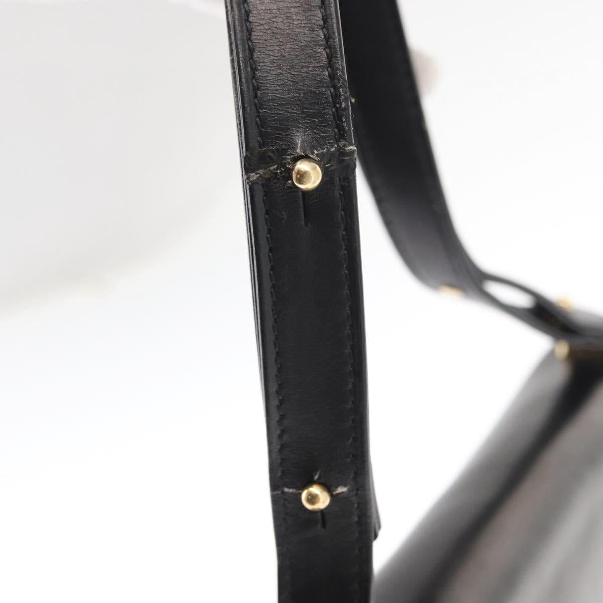 LOUIS VUITTON Opera Line Delph Shoulder Bag Leather Black M63932 LV Auth bs32024