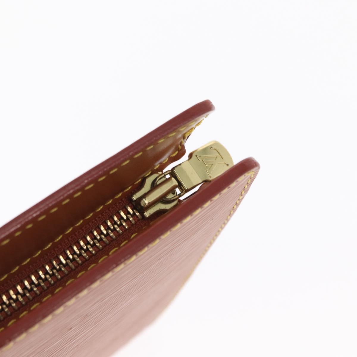 LOUIS VUITTON Epi Pochette Homme Bag Brown Zipangu Gold M52528 LV Auth bs32026