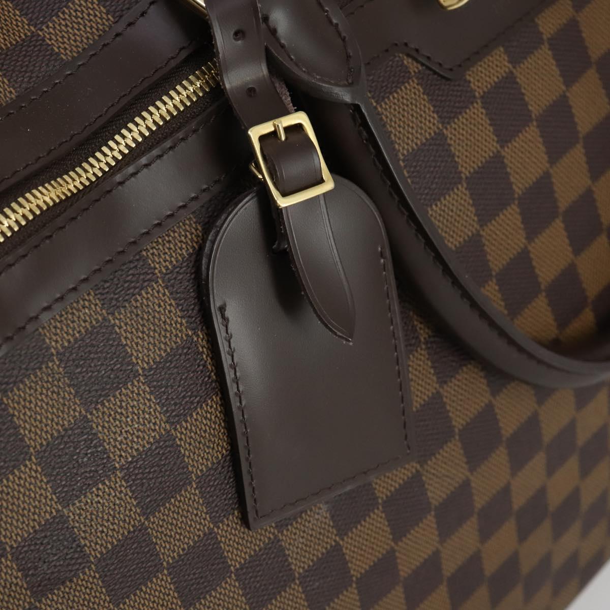LOUIS VUITTON Damier Ebene Eall 60 Boston Bag N23203 LV Auth bs32032