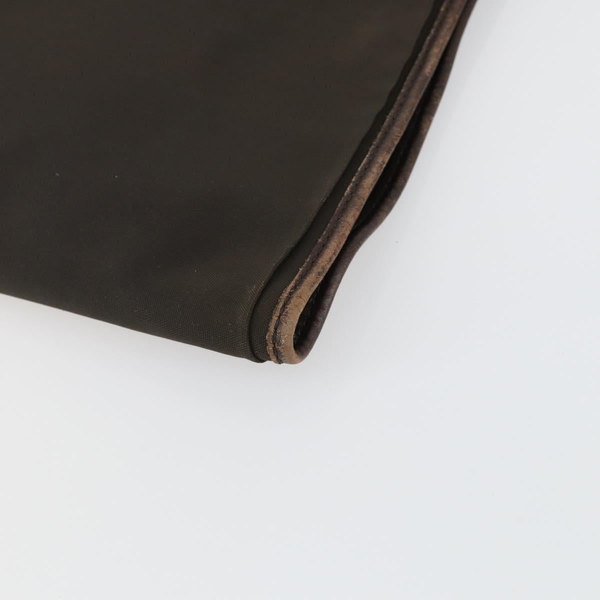 Salvatore Ferragamo Garment Cover Leather Brown Silver Auth bs32033