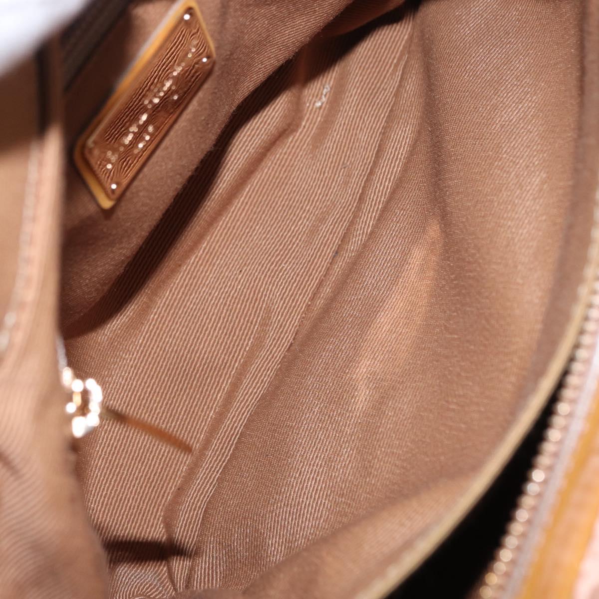 Salvatore Ferragamo Vala Hand Bag Nylon 2way Pink Gold Auth bs32036