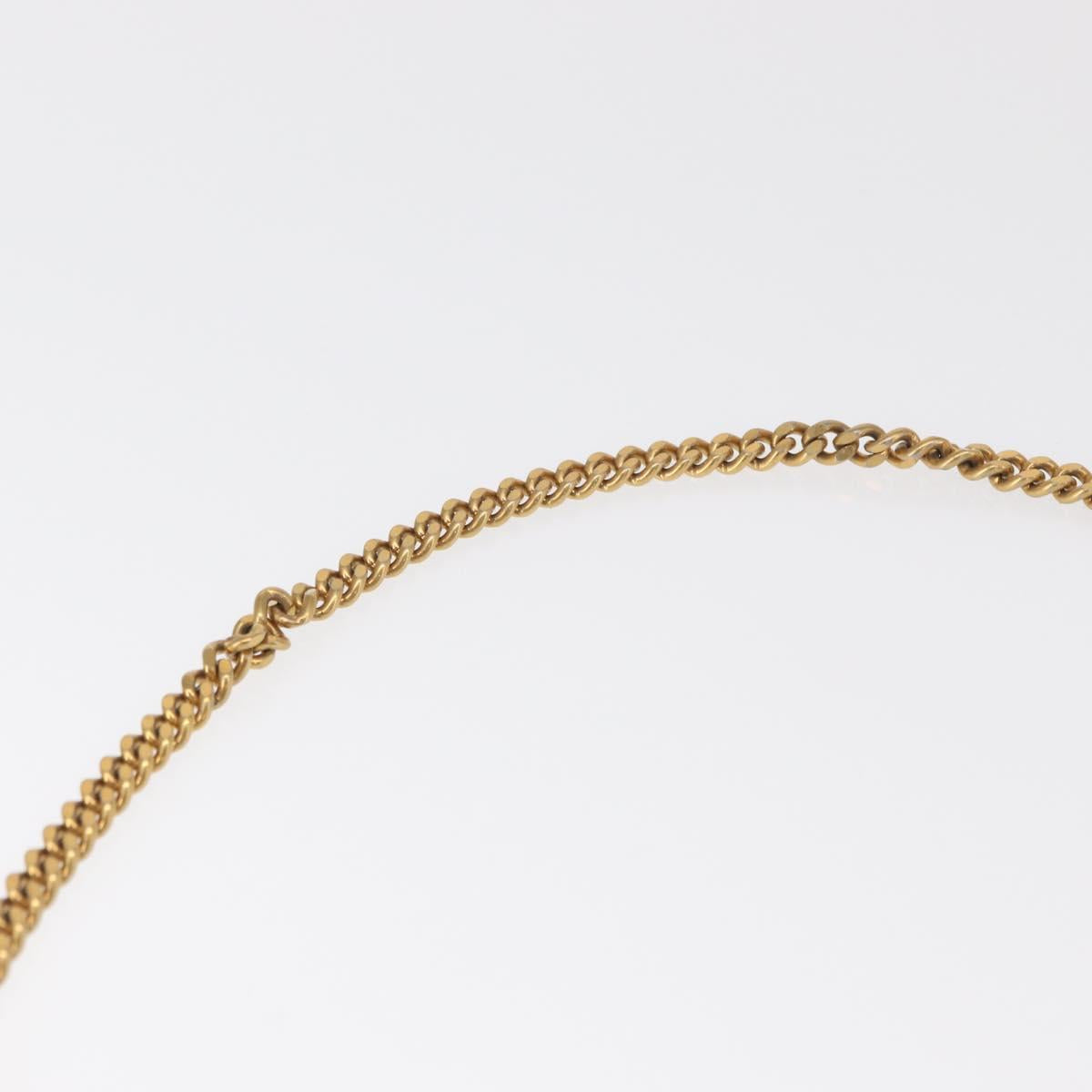 Chloe Chain Shoulder Bag Leather Beige Gold Auth bs32038