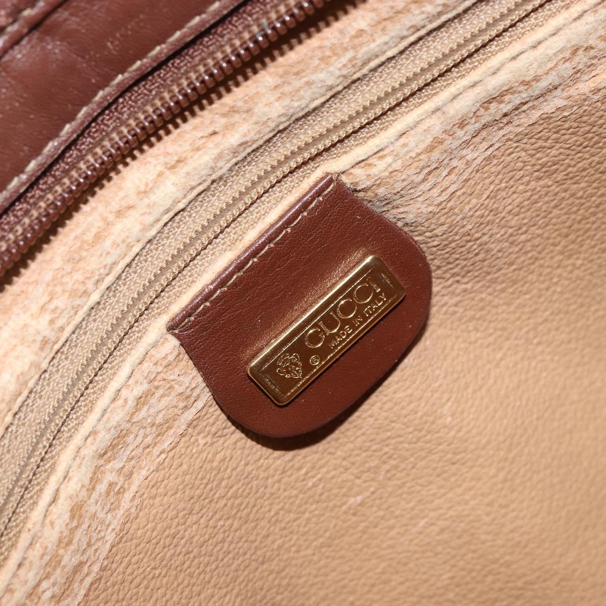GUCCI Shoulder Bag Canvas Brown Gold 001 23 1036 Auth bs32044