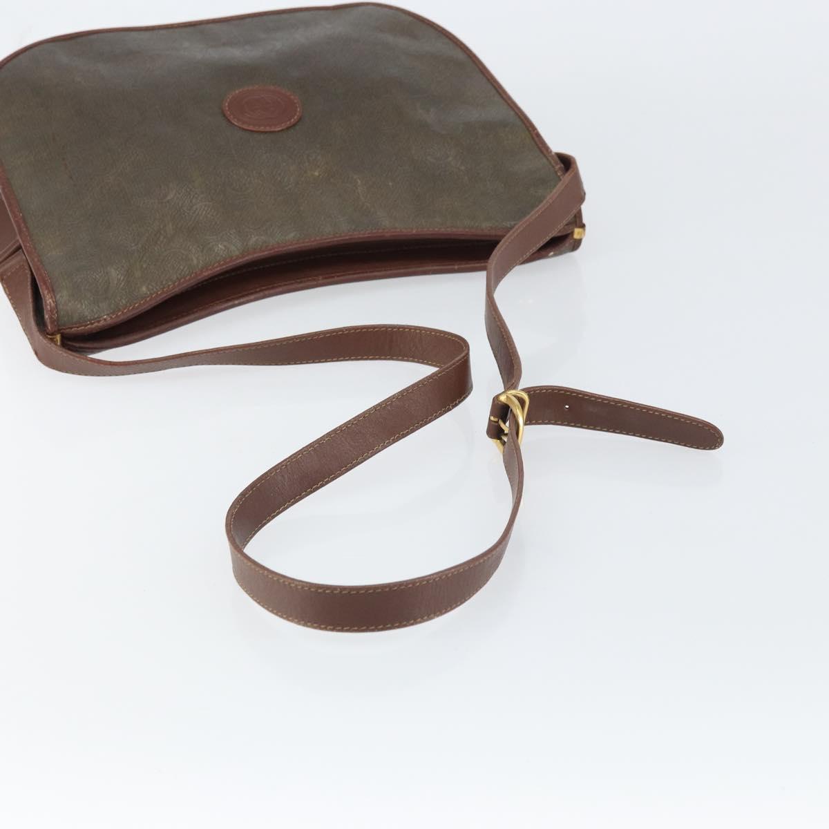GUCCI Shoulder Bag Canvas Brown Gold 001 23 1036 Auth bs32044