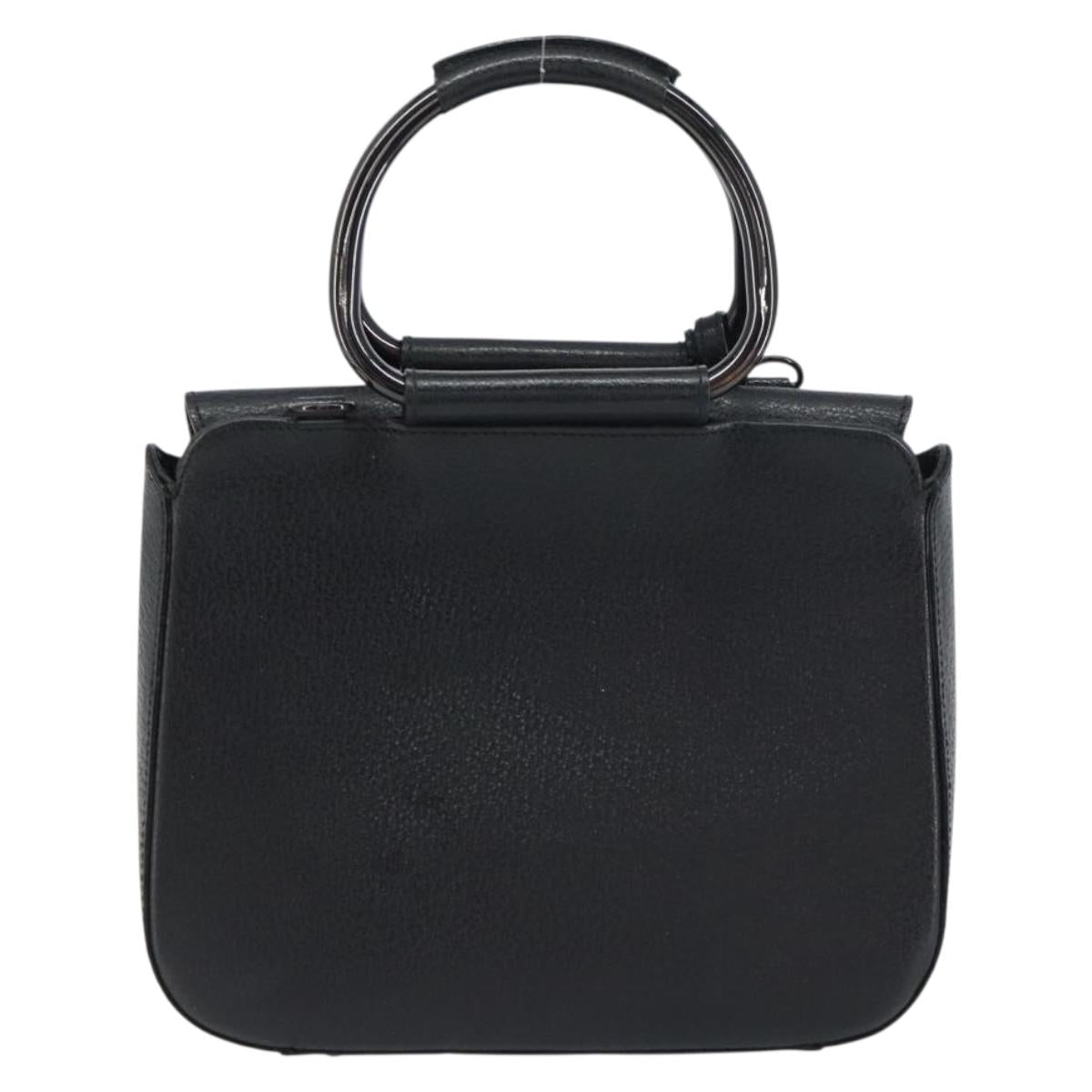 GUCCI Hand Bag Leather Black 000 2058 0308 6 Auth bs32047
