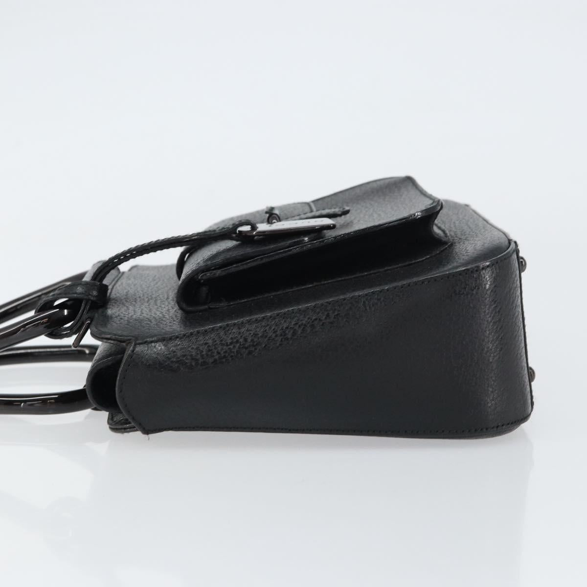 GUCCI Hand Bag Leather Black 000 2058 0308 6 Auth bs32047