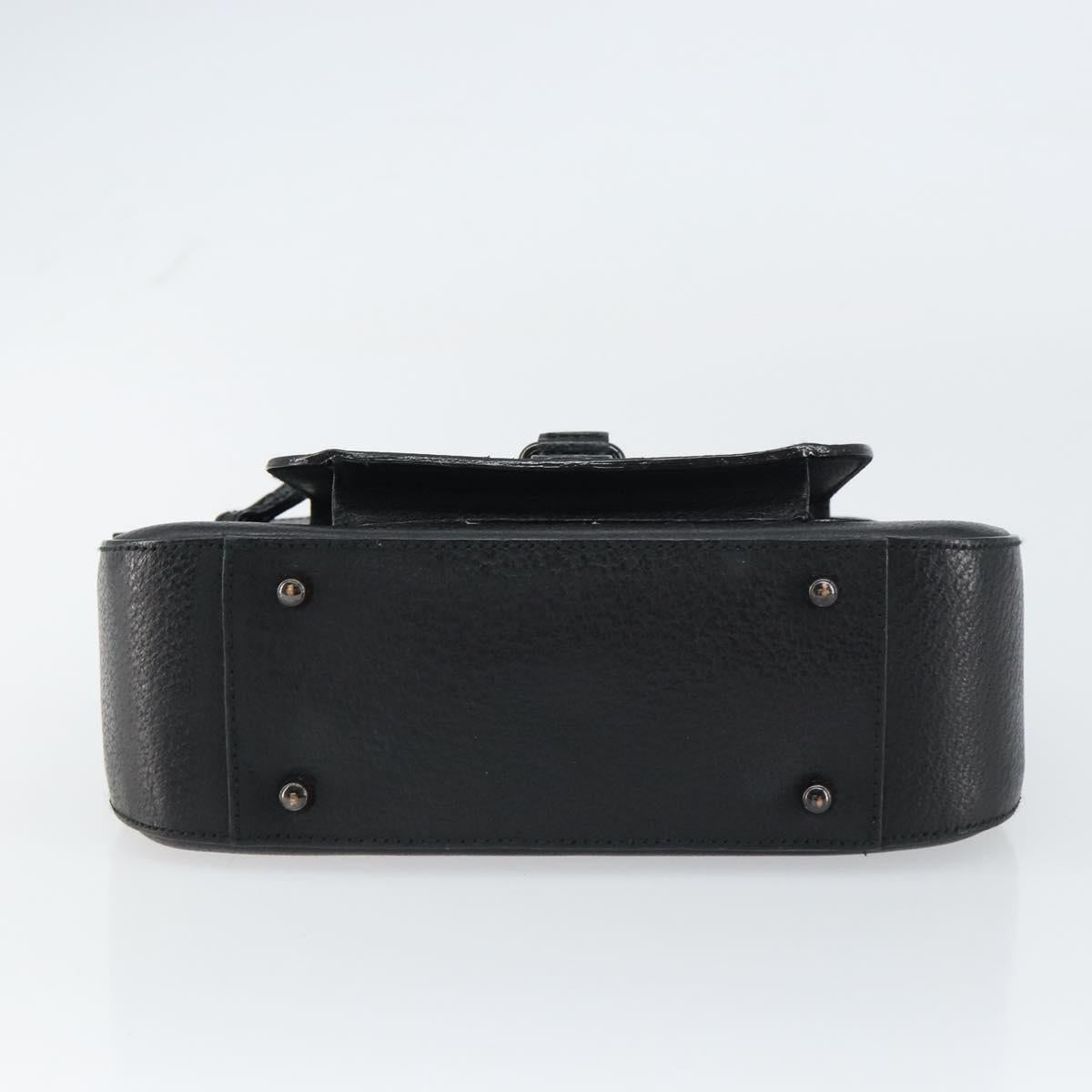 GUCCI Hand Bag Leather Black 000 2058 0308 6 Auth bs32047